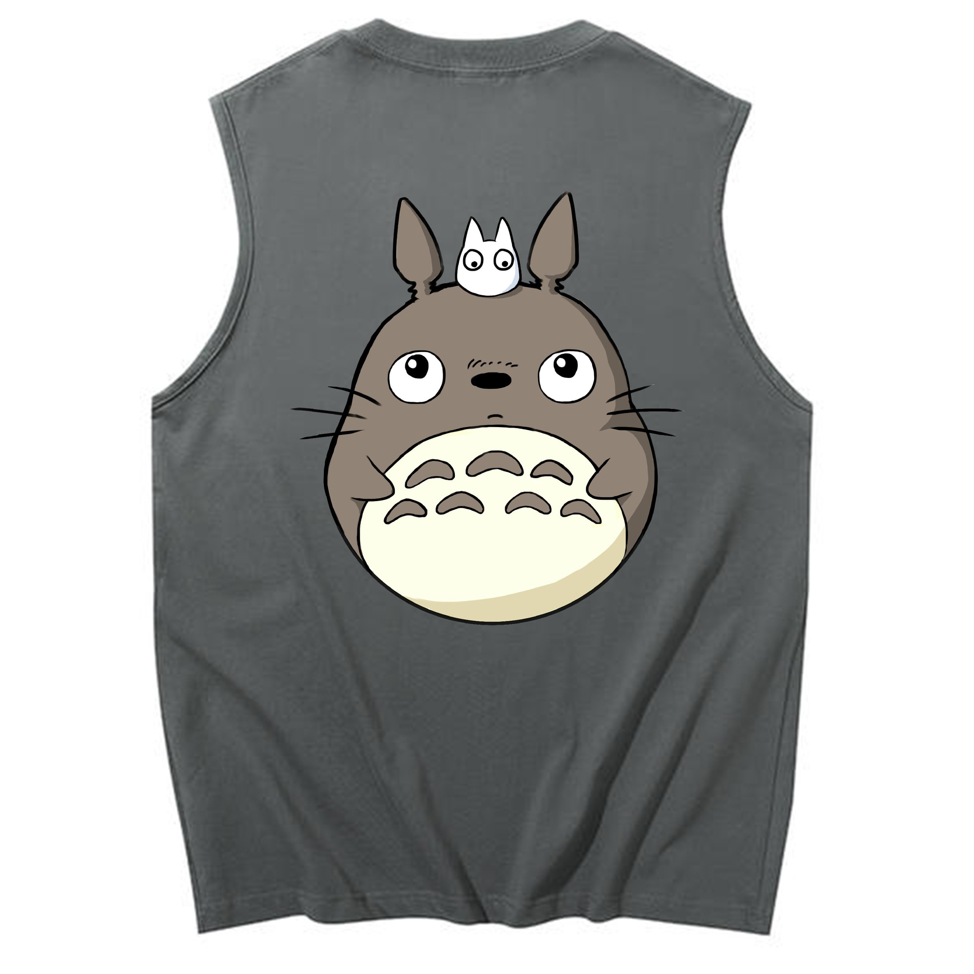 （画像用） となりのトトロ 草壁メイ 草壁サツキ My Neighbor Totoro Satsuki Kusakabe Mei Kusakabe コットン100％タンクトップ（背面プリント）